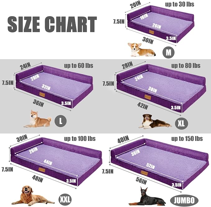 Patas Lague Orthopedic Jumbo Dog Bed - Image 6