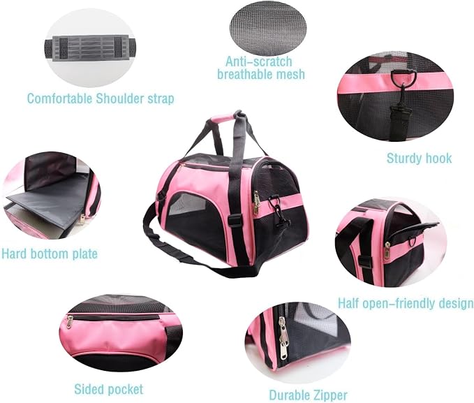 Cat Carrier, Soft-Sided Pet Travel Carrier - Image 4
