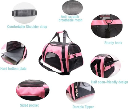 Cat Carrier, Soft-Sided Pet Travel Carrier - Image 4