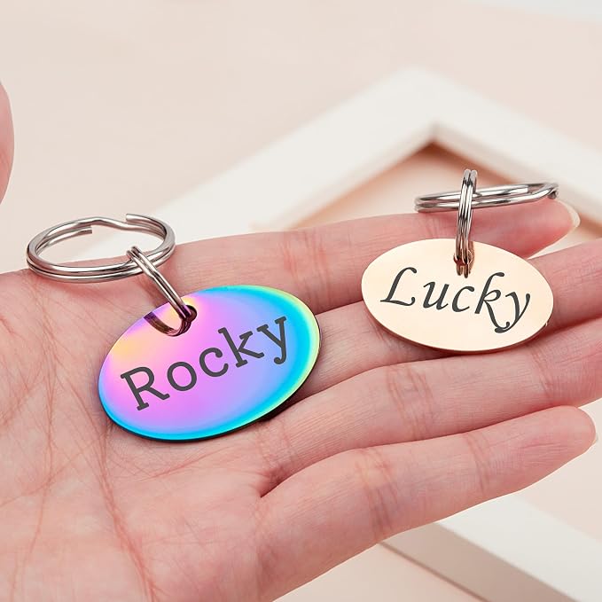 Anavia Personalized Pet ID Tags, Stainless Steel Glossy Laser Engraved Dog Cat - Image 6