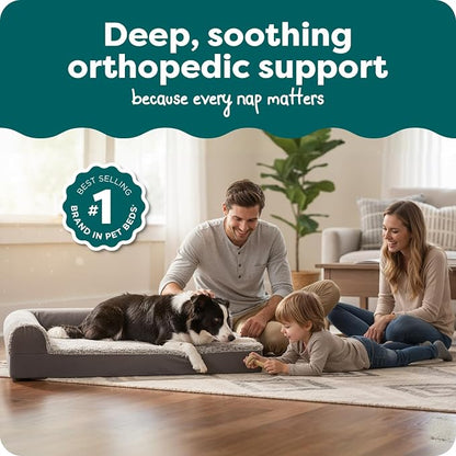 FurHaven Orthopedic Dog Bed for Large Dogs, L-Shaped Chaise Contour - Image 2