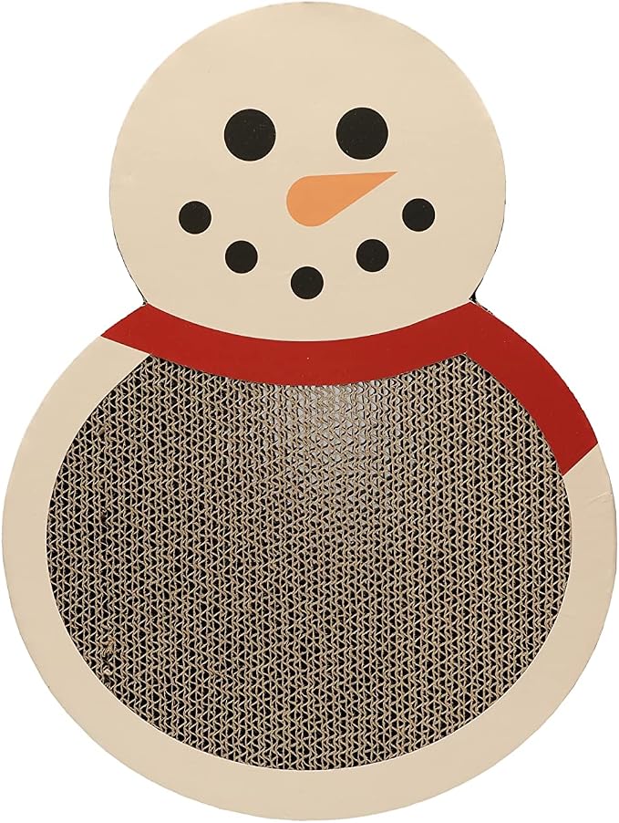 Pearhead Holiday Snowman Cat Scratch Pad, Cat Toy Scratch Pad by Pearhead