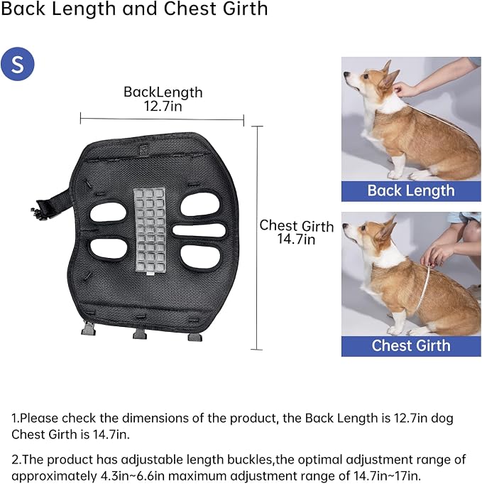 Dog Lift Harness for Small Dogs, Dog Backpack Carrier, Adjustable Padded - Image 6