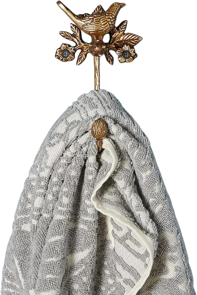 STYLENT Decor Solid Brass Bird Antique Towel Hook Bathroom Accessories Retro - Image 6