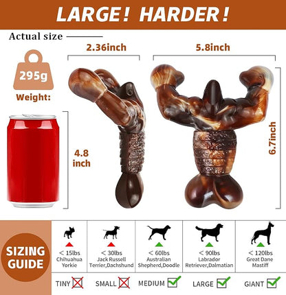 Dog Chew Toys for Aggressive Chewers Almost Indestructible Dog Toys, Bacon - Image 4