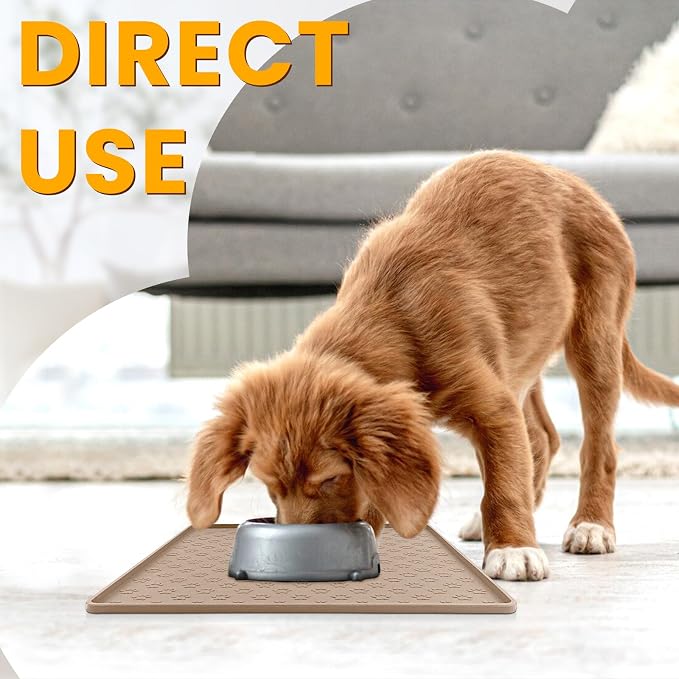 Ptlom Dog Food Mat Anti-Slip Bowl Mats - Image 3