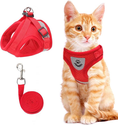 Red Cat & Dog Vest Harness by NCMAMA