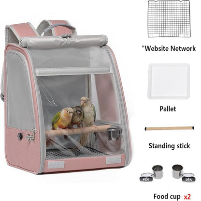 Bird Carrier Backpack, Portable Travel Bird Cage - Image 2