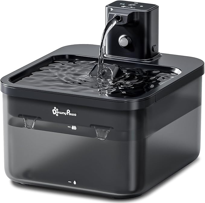DownyPaws Cat Water Fountain Cordless, 84oz/2.5L Fursink Wireless Pet Water by DownyPaws