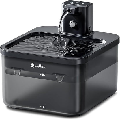 DownyPaws Cat Water Fountain Cordless, 84oz/2.5L Fursink Wireless Pet Water by DownyPaws