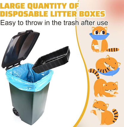 Zubebe 50 Pack Disposable Cat Litter Box - Image 7