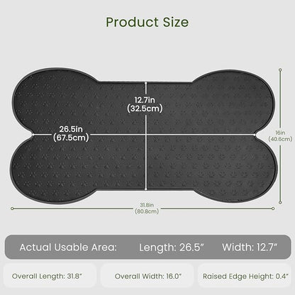 Dog Food Mat Anti-Slip Silicone Dog Bowl Mat Thicker Pet Placemat Waterproof - Image 2