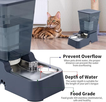 Meikuler Pets Auto Feeder 5.2L, Food Feeder and Water Dispenser Set - Image 2