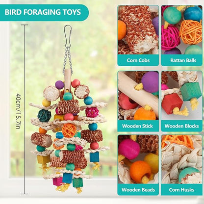 lovyoCoCo Parrot Toys Bird Toys Natural Corn Cob Bird chew Toys - Image 6