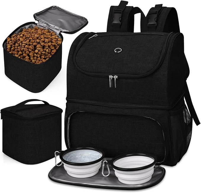 BAGLHER Pet Travel Bag, Double-Layer Pet Supplies Backpack, Pet Travel Backpack by BAGLHER