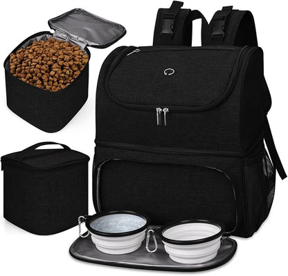 BAGLHER Pet Travel Bag, Double-Layer Pet Supplies Backpack, Pet Travel Backpack by BAGLHER