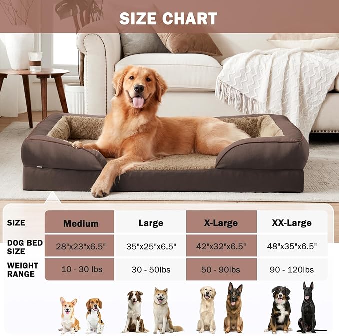 INVENHO Orthopedic Dog Bed for Large Dogs, Washable Waterproof, Egg-Crate Foam - Image 7