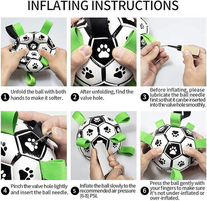 QDAN Large Dog Toys, 8 Inch Soccer Ball - Image 8