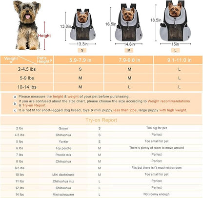 WOYYHO Pet Dog Carrier Backpack Small Dog Front Backpack Ventilated Mesh Dog - Image 4