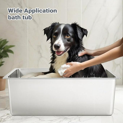 Kirecoo Stainless Steel Cat Litter Box XL- Metal High Sided Cat Pan, Large - Image 7