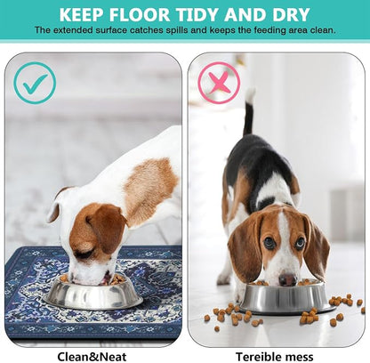 Pet Feeding Mat for Floors Waterproof Dog Mat for Food and Water Absorbent - Image 4