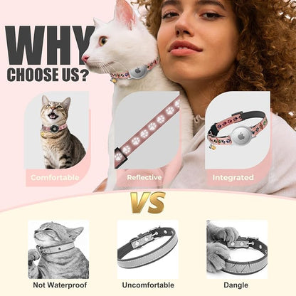 AirTag Cat Collar, Breakaway Cat Tracker Collar, Airtag Holder Compatible - Image 2