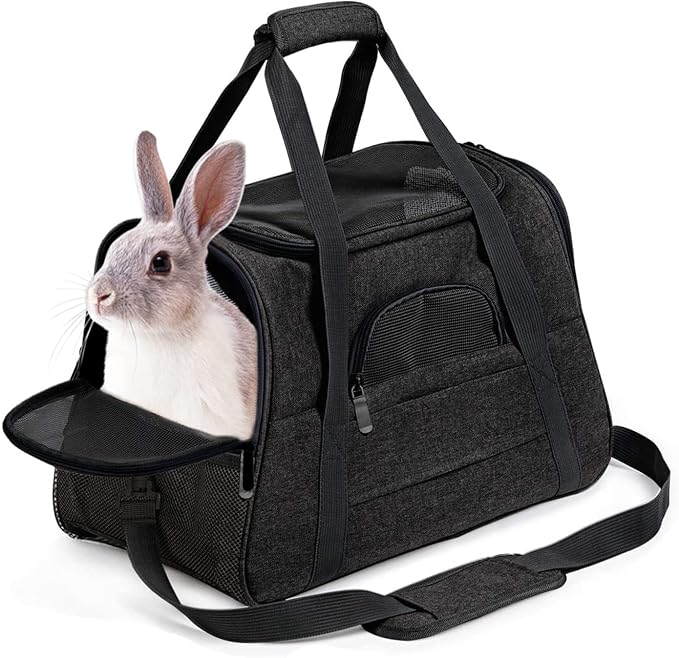 kathson Rabbit Travel Carrier Bag Airline Approved Pet Pocket Breathable Mesh by kathson