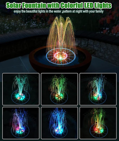 SZMP Solar Fountain Pump Upgraded 100% Glass Panel, 3.5W Solar Powered Fountain - Image 2