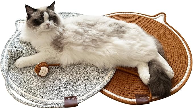 Cat Scratching Mat Natural Cotton Rope Cat Scratching Pad, Large Size Scratcher - Image 6