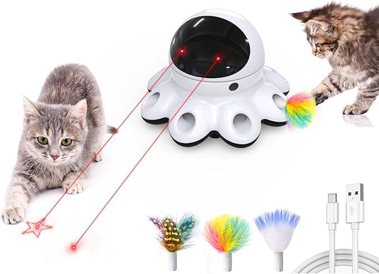 ORSDA Cat Laser Toy, 2-in-1 Interactive Automatic Motion Activated Moving 8 by ORSDA