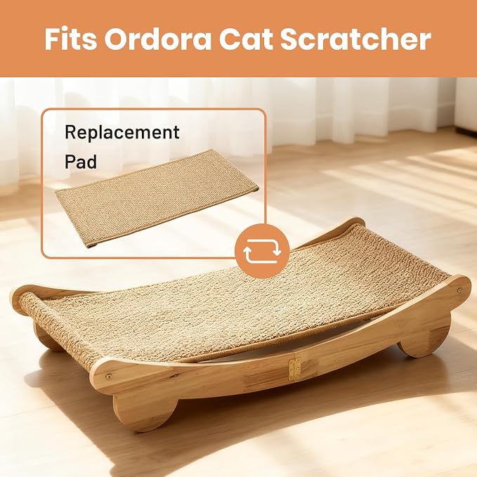 Ordora Large Cat Scratcher Mat: 31.5 X 14 Inch Upgrade Soft Sisal Horizontal - Image 2