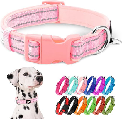 azuza Reflective Dog Collar, Soft Neoprene Padded Pet Collar by azuza