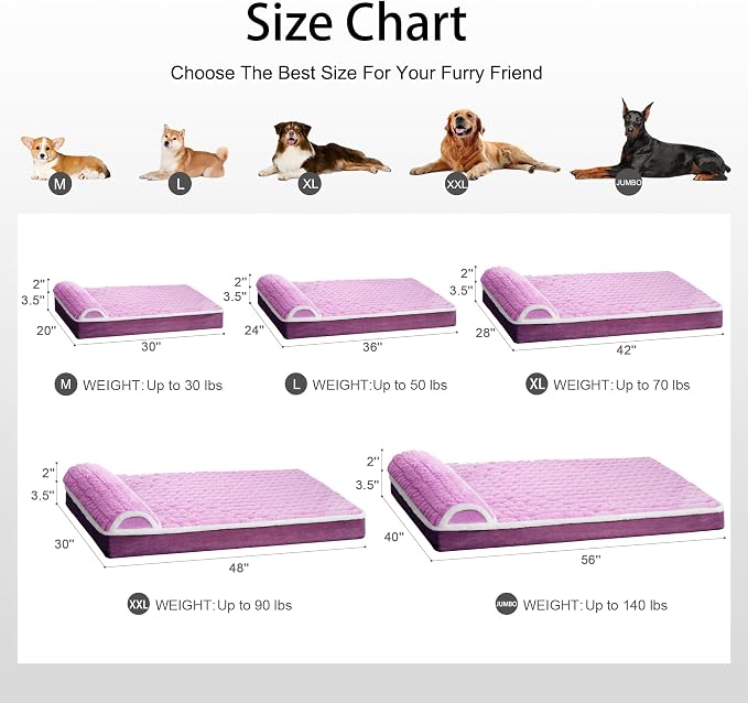Orthopedic XL Dog Bed Large Sized Dog - Image 7