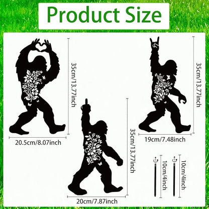 Bigfoot Metal Garden Stakes Yard Decor, Lawn Ornaments - Image 2