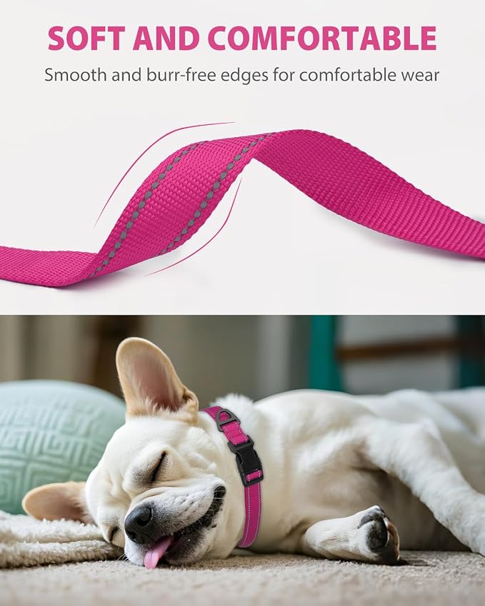 Joytale Small Dog Collar, Reflective and Adjustable Nylon Collar - Image 3