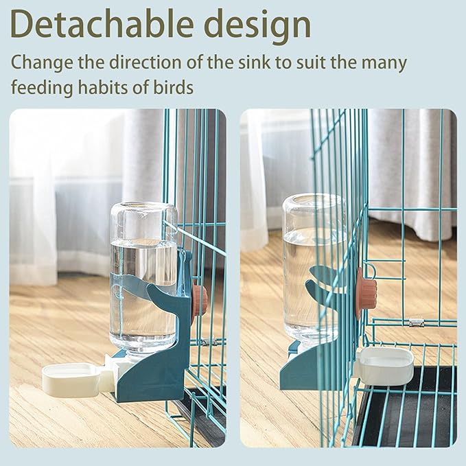 No Mess Bird Feeder Water Dispenser Set, Automatic Parrot Feeder - Image 7