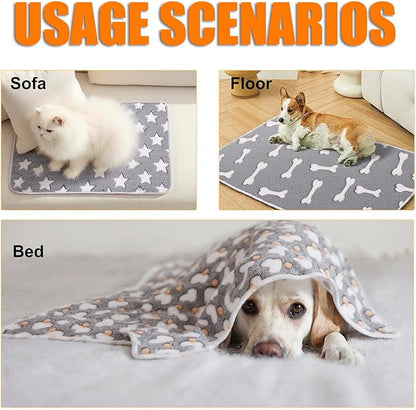 3 Pack Cat and Dog Blanket Soft & Warm Fleece Flanne Pet Blanket, Great Pet - Image 6