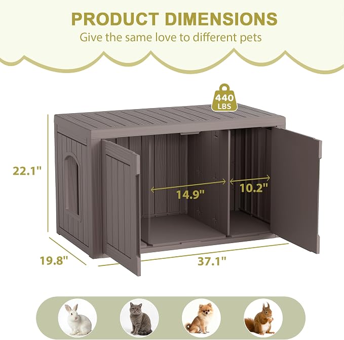 Cat Litter Box Enclosure, Hidden Enclosed Litter Box Furniture - Image 7