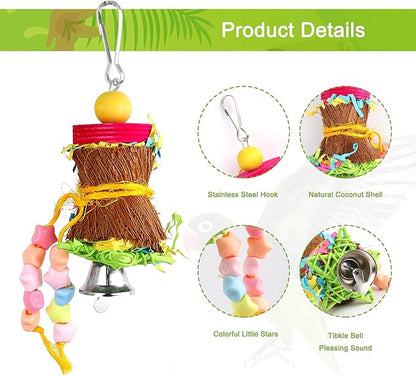 YUEPET 4 Pack Bird Shredder Toys Small Parrot Chewing Toys Parrot Cage Foraging - Image 6
