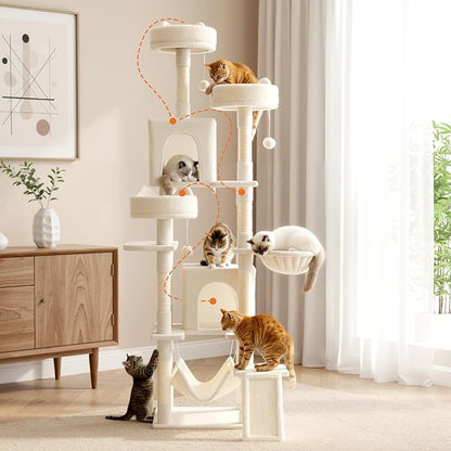 DUMOS Tall Cat Tree 75 Inch, Large Multi-Level Cat Tree Tower - Image 7