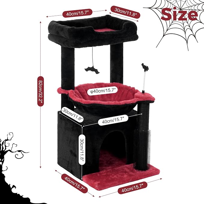Gothic Cat Tree 32 Inches Small Cat Tree - Image 6