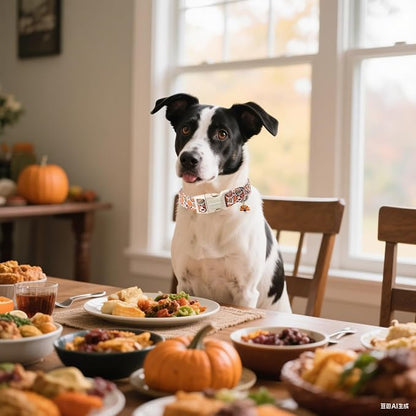 DOGWONG Fall Plaid Dog Collar, Turkey Thanksgiving Dog Collars, Adjustable Cute - Image 5