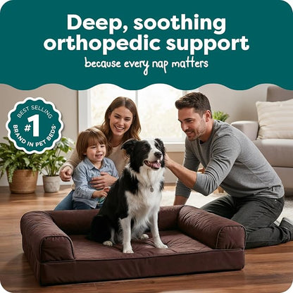 Furhaven Orthopedic Dog Bed for Large/Medium Dogs w/ Removable Bolsters & - Image 2