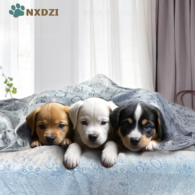 Dog Blankets for Medium Large Dogs, 3 Pack Washable 41" x 31", Fuzzy Soft Puppy - Image 3