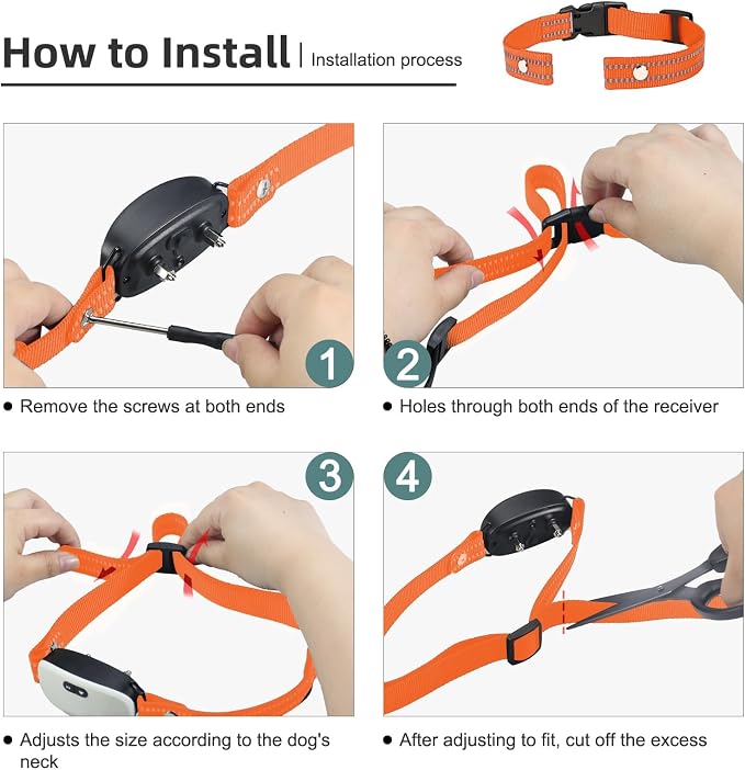 Collar Replacement Strap, Reflective Replacement Nylon Collar Strap Dog GPS - Image 6
