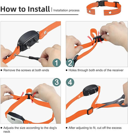 Collar Replacement Strap, Reflective Replacement Nylon Collar Strap Dog GPS - Image 6