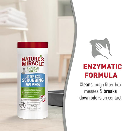 Nature’s Miracle Litter Box Scrubbing Wipes 30 Count - Image 8
