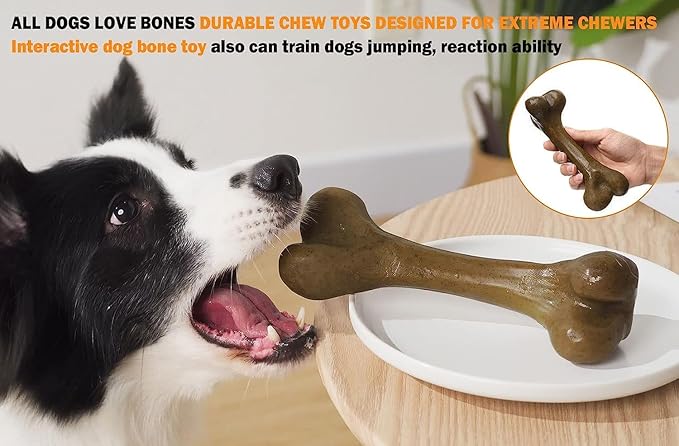 Tough Dog Toys for Aggressive Chewers, Indestructible Dog Toys, Nylon Dog Bones - Image 4