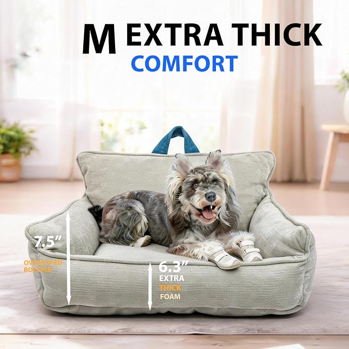 Orthopedic Dog Bed with Memory Foam, Washable Plush Pet Bed - Image 2