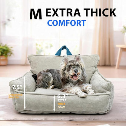 Orthopedic Dog Bed with Memory Foam, Washable Plush Pet Bed - Image 2